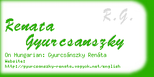 renata gyurcsanszky business card